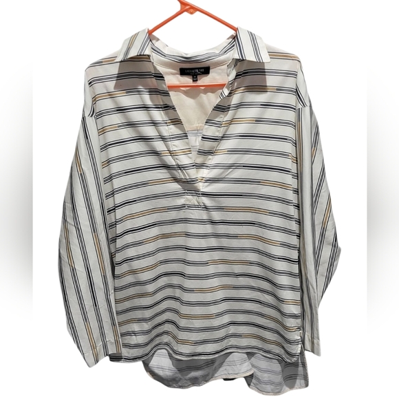 Lafayette 148 Striped Blouse - Picture 1 of 6